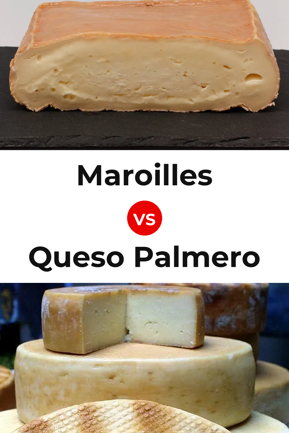Maroilles Cheese vs Queso Palmero Pinterest comparison