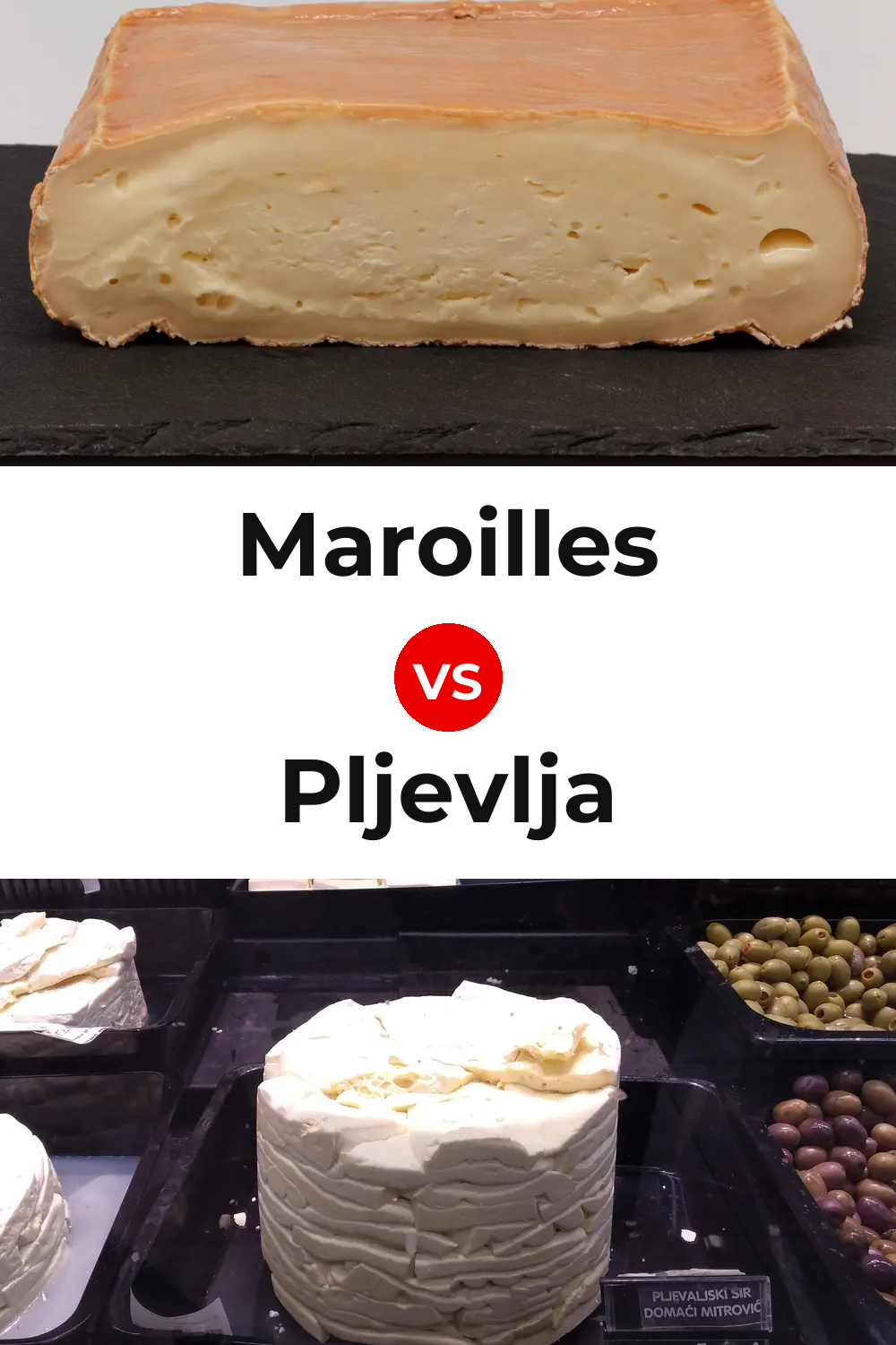 Maroilles Cheese vs Pljevlja Cheese Pinterest comparison