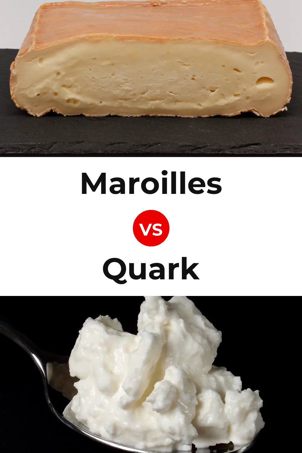 Maroilles Cheese vs Quark Cheese Pinterest comparison