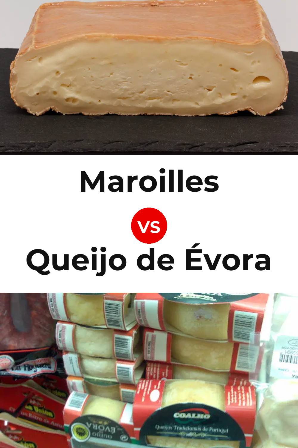 Maroilles Cheese vs Queijo de Évora Pinterest comparison