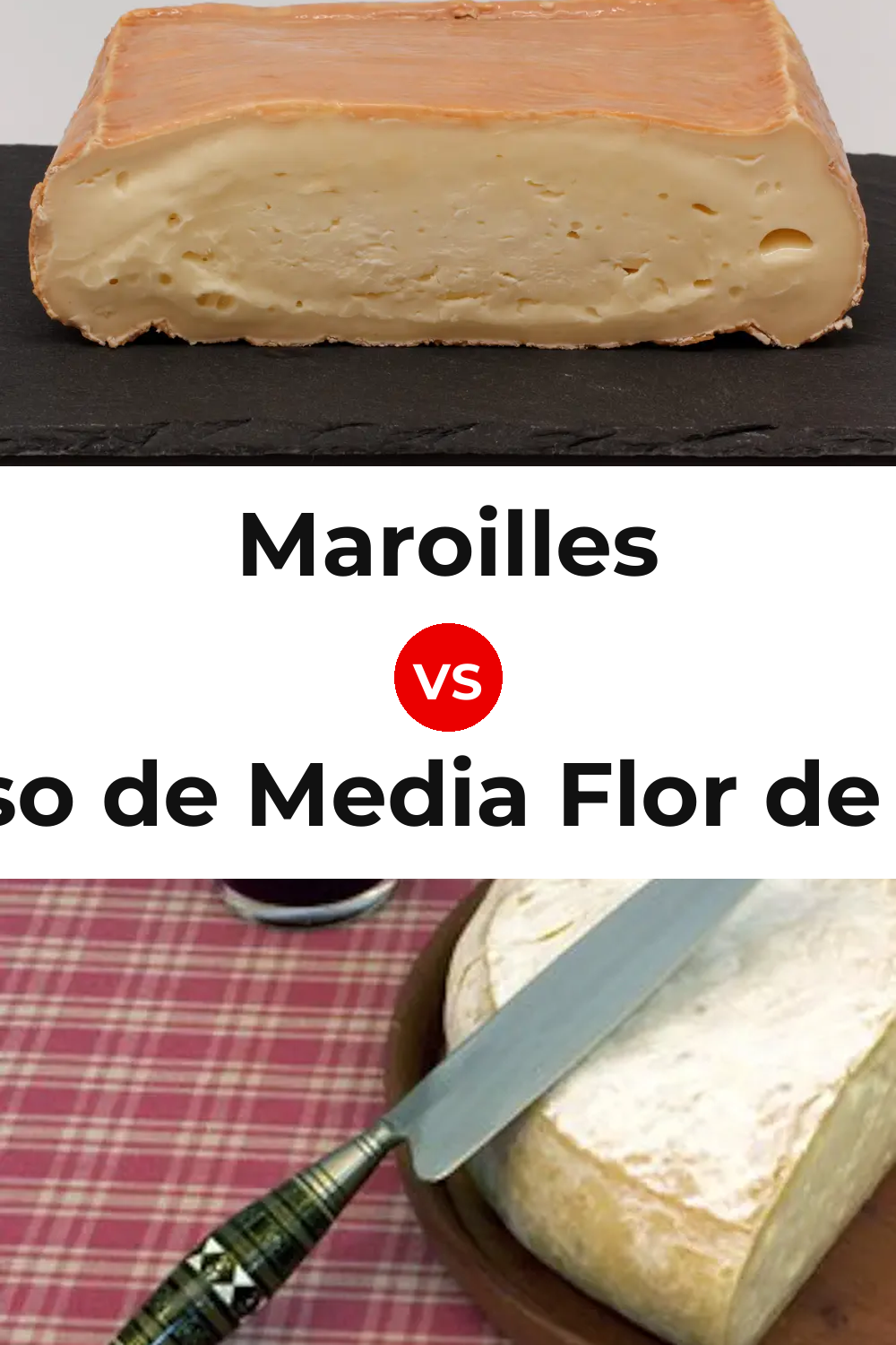 Maroilles Cheese vs Queso de Media Flor de Guía Pinterest comparison