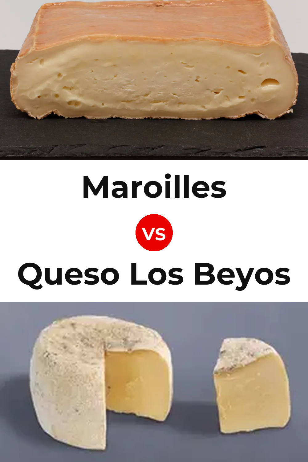 Maroilles Cheese vs Queso Los Beyos Pinterest comparison