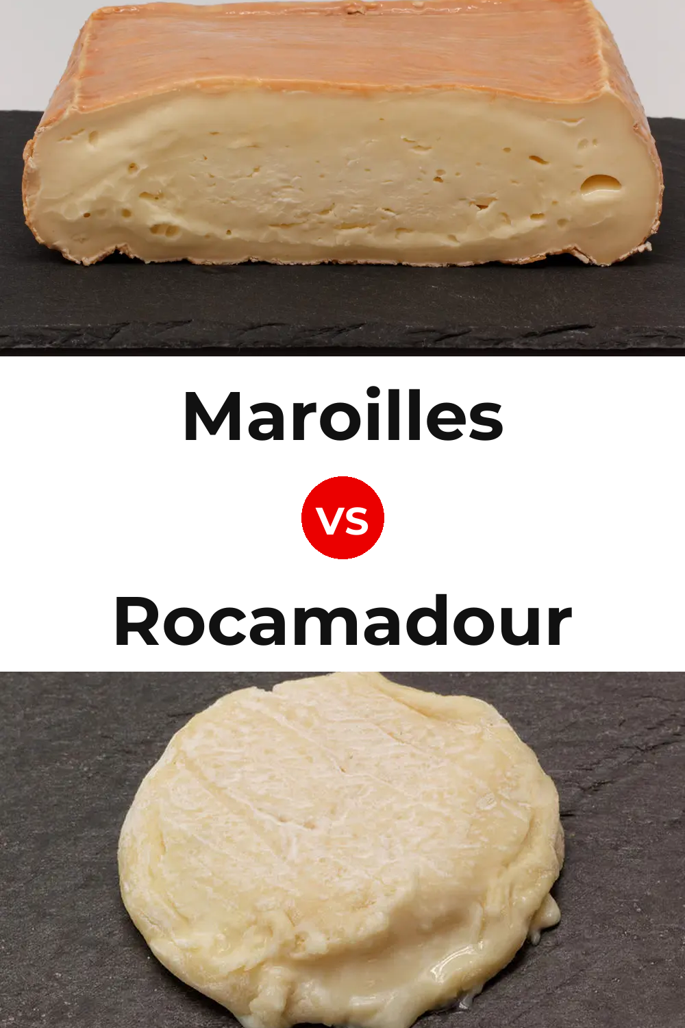 Maroilles Cheese vs Rocamadour Cheese Pinterest comparison