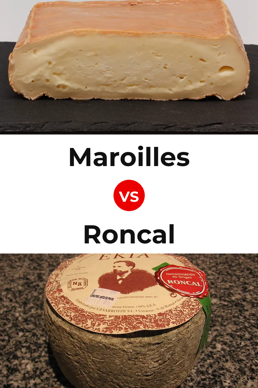 Maroilles Cheese vs Roncal Cheese Pinterest comparison
