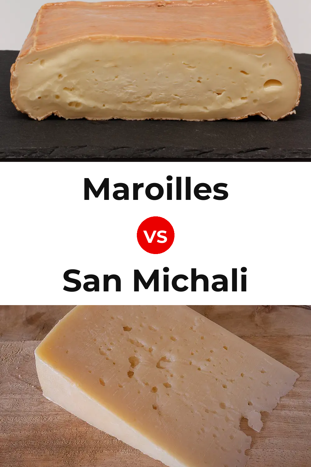 Maroilles Cheese vs San Michali Cheese Pinterest comparison