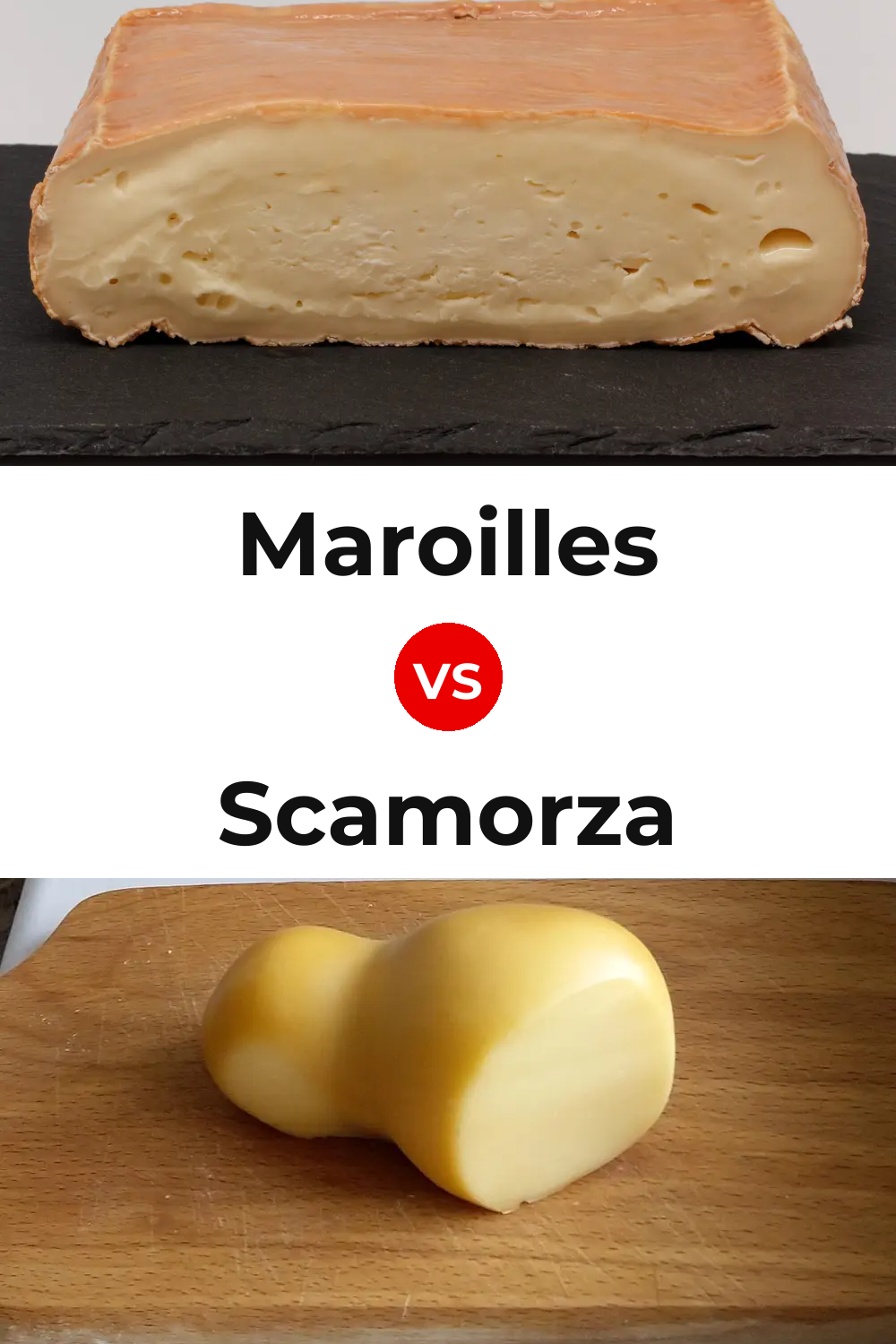 Maroilles Cheese vs Scamorza Cheese Pinterest comparison