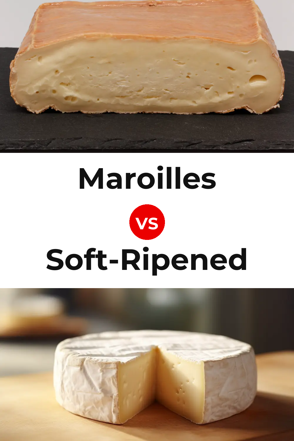 Maroilles Cheese vs Soft-Ripened Cheese Pinterest comparison