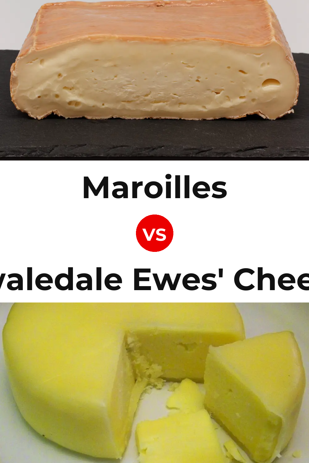 Maroilles Cheese vs Swaledale Ewes' Cheese Pinterest comparison