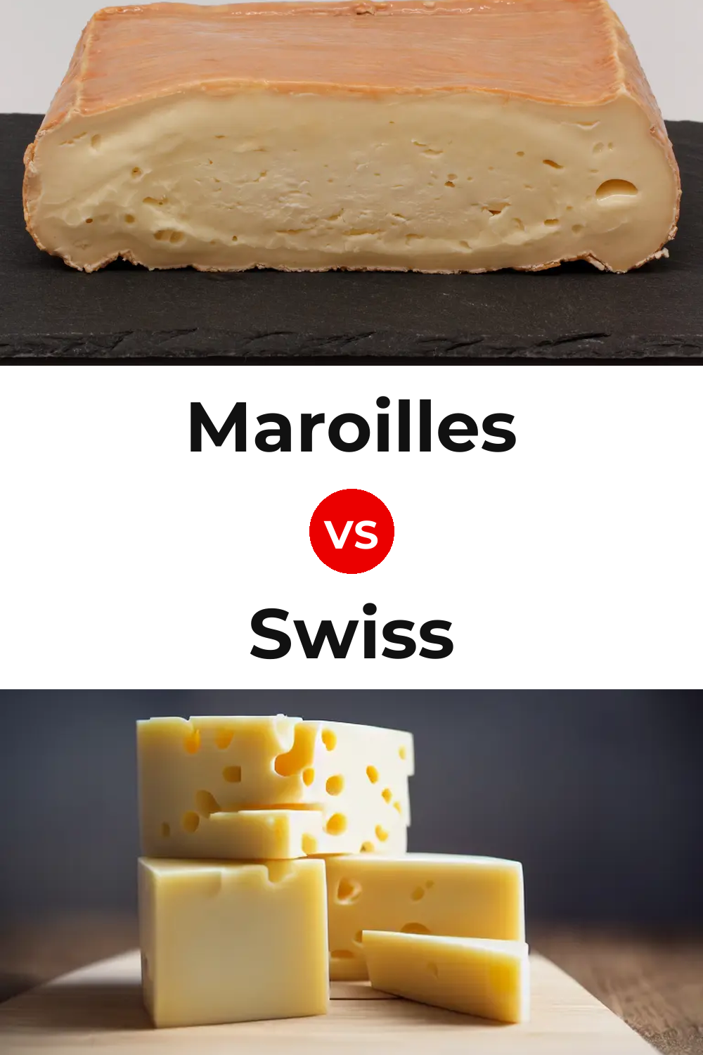 Maroilles Cheese vs Swiss Cheese Pinterest comparison