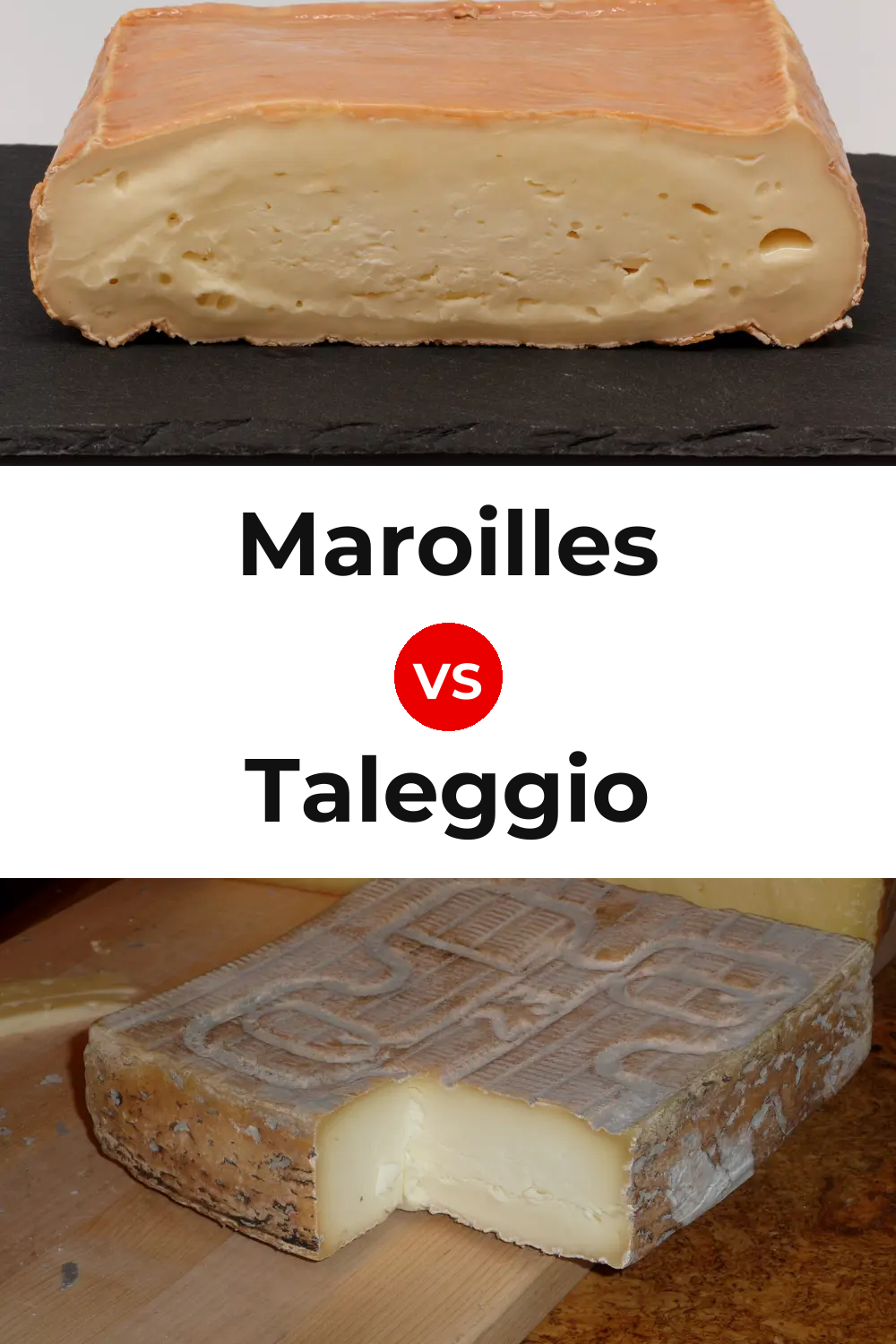 Maroilles Cheese vs Taleggio Cheese Pinterest comparison