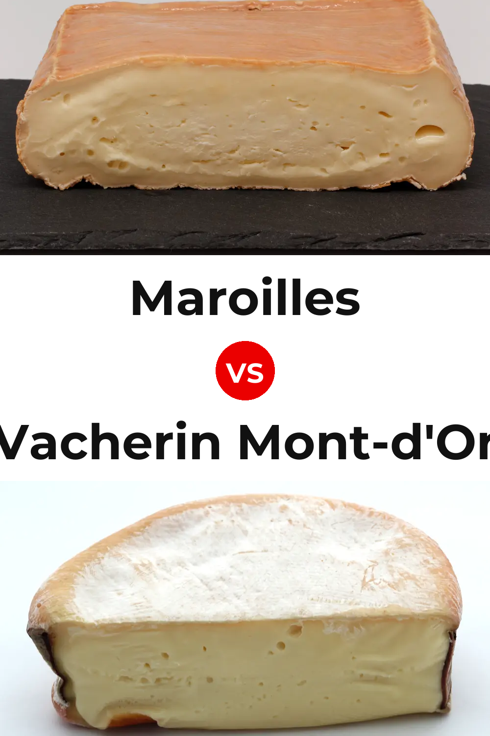 Maroilles Cheese vs Vacherin Mont-d'Or Cheese Pinterest comparison