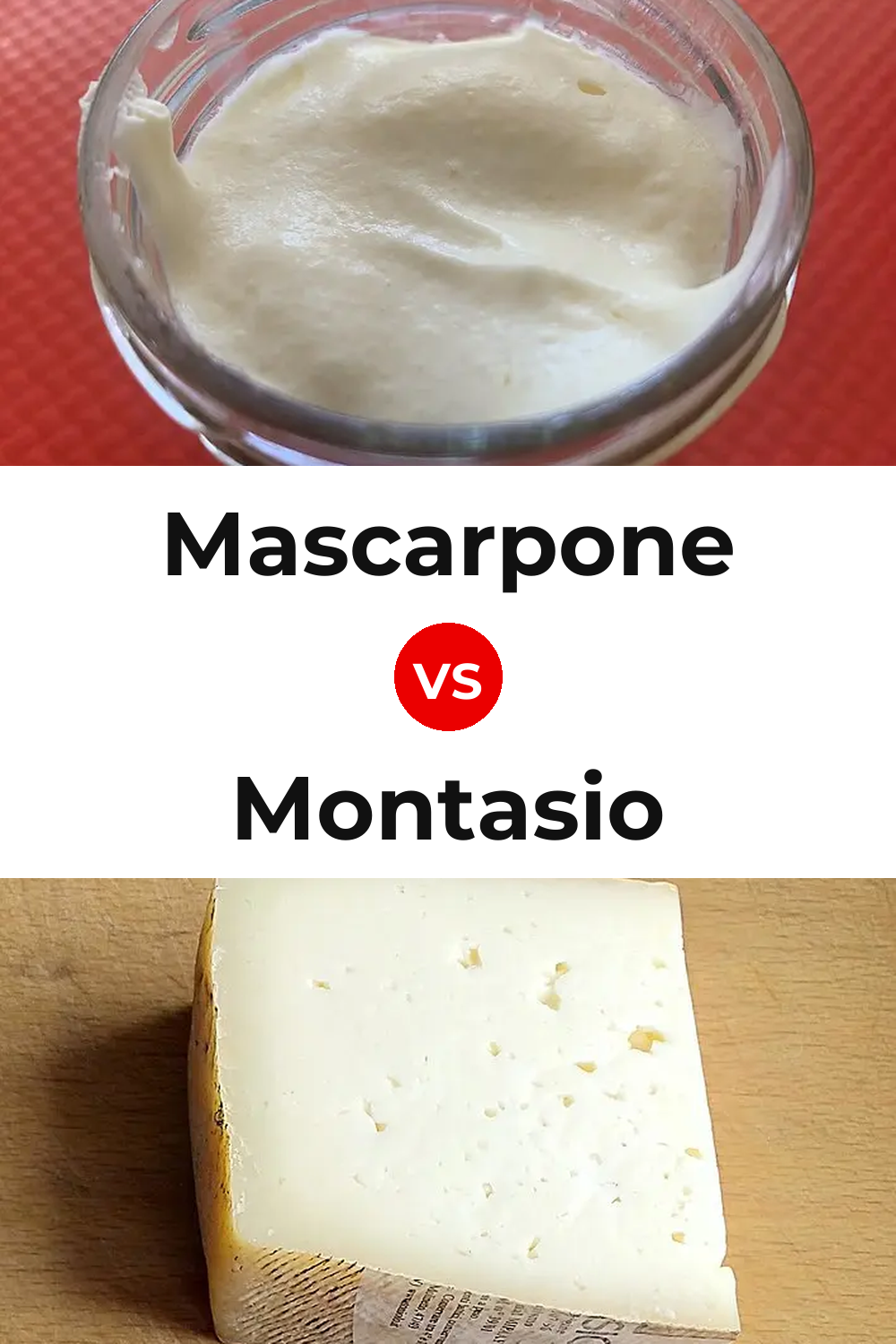Mascarpone Cheese vs Montasio Cheese Pinterest comparison