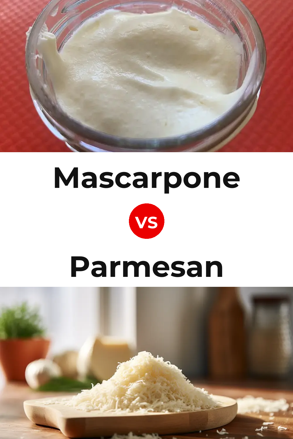 Mascarpone Cheese vs Parmesan Cheese Pinterest comparison