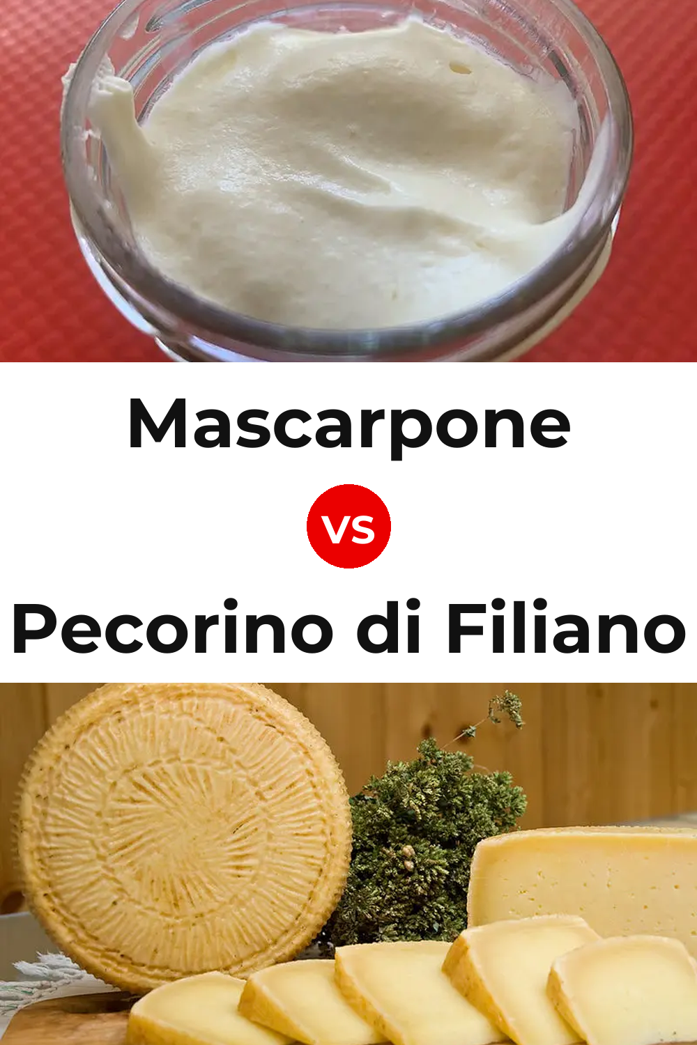 Mascarpone Cheese vs Pecorino di Filiano Cheese Pinterest comparison