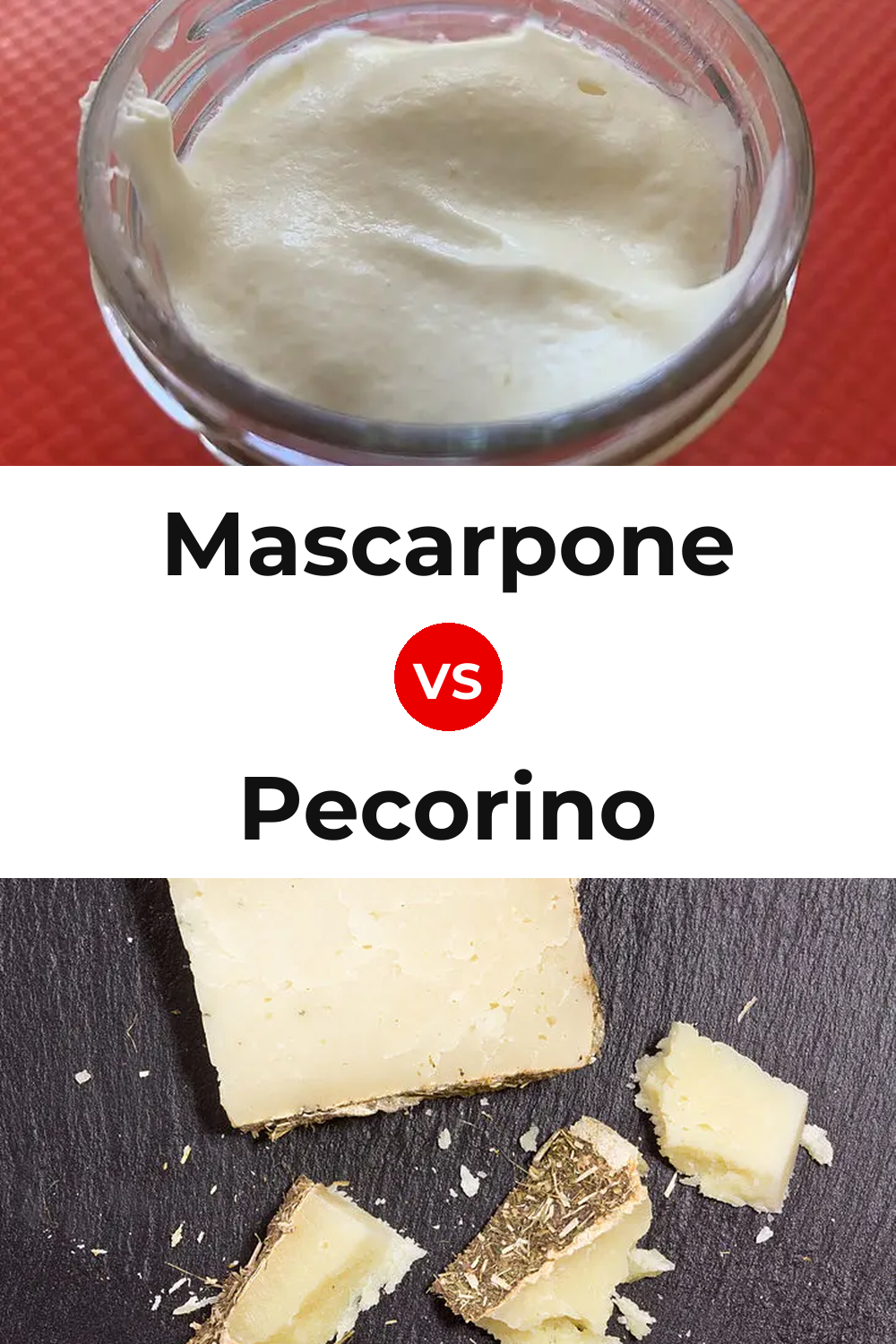 Mascarpone Cheese vs Pecorino Cheese Pinterest comparison