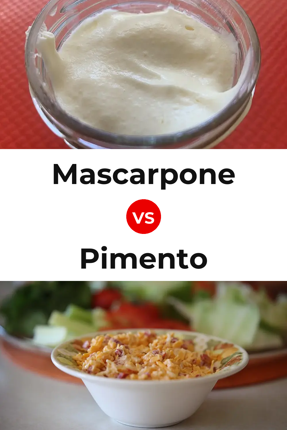 Mascarpone Cheese vs Pimento Cheese Pinterest comparison