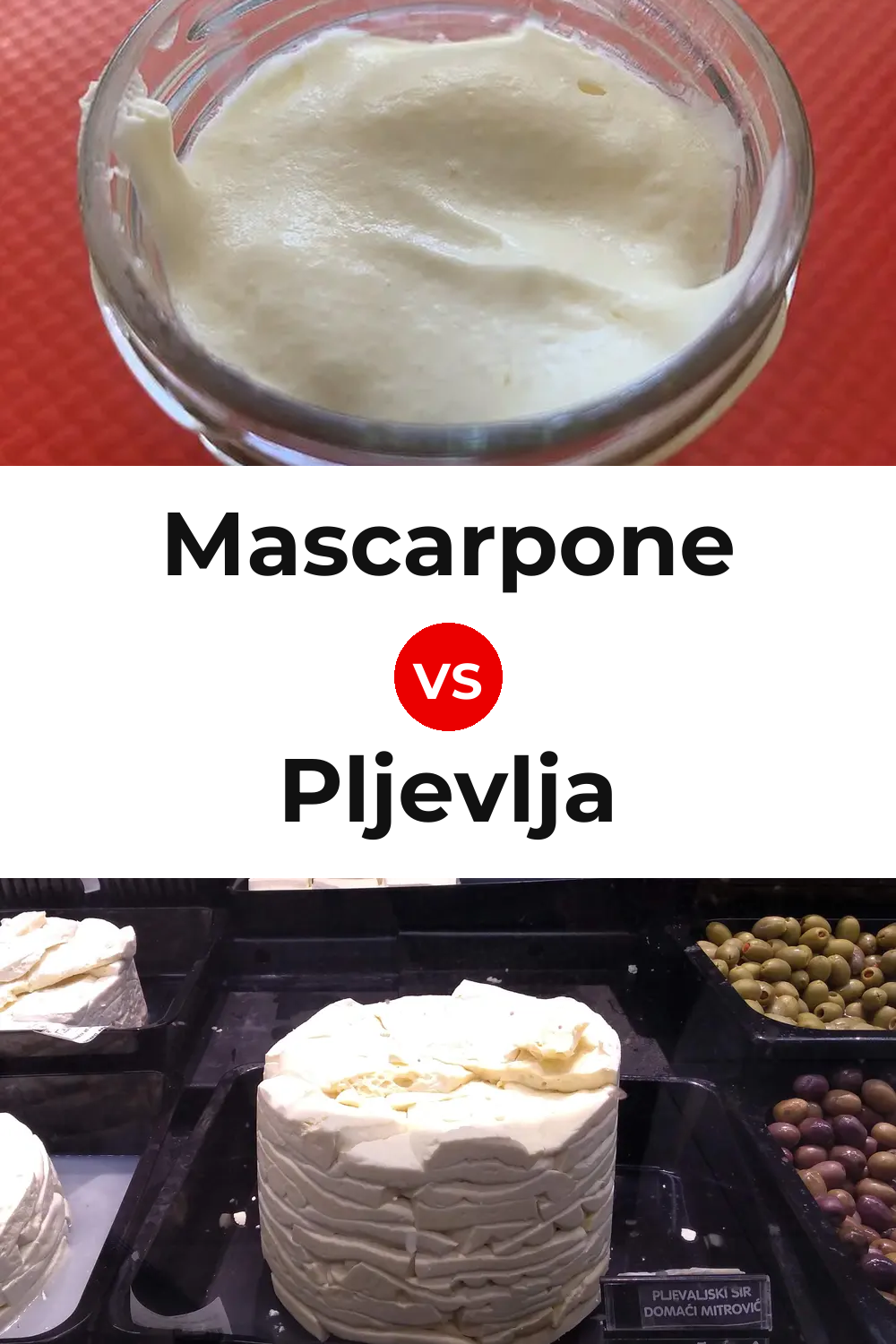 Mascarpone Cheese vs Pljevlja Cheese Pinterest comparison