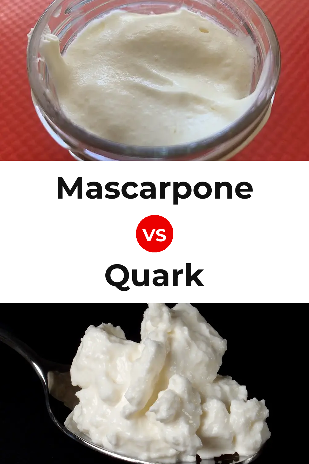 Mascarpone Cheese vs Quark Cheese Pinterest comparison