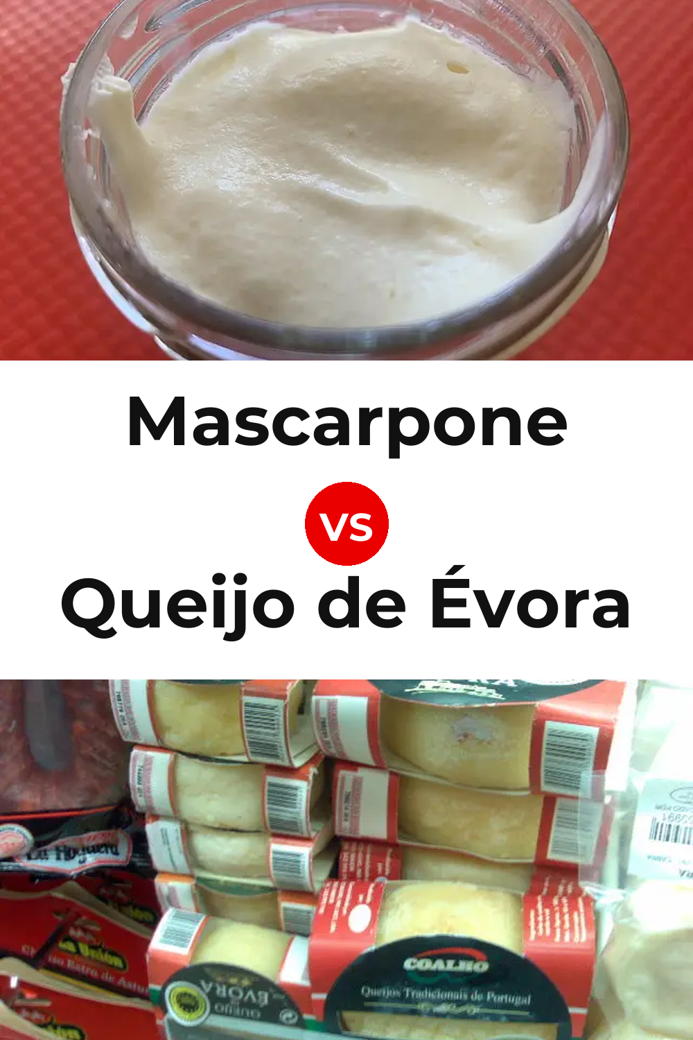 Mascarpone Cheese vs Queijo de Évora Pinterest comparison