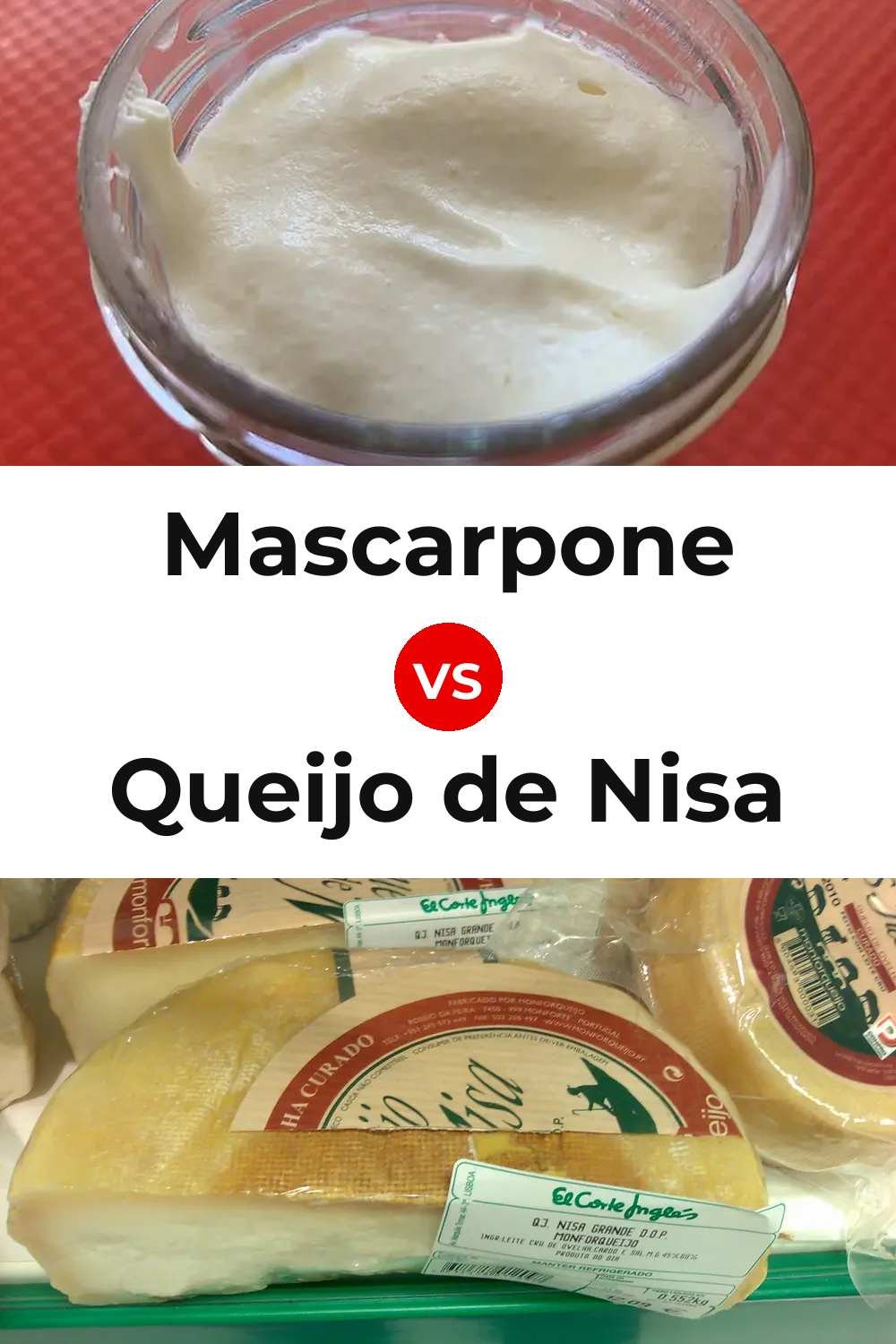 Mascarpone Cheese vs Queijo de Nisa Pinterest comparison