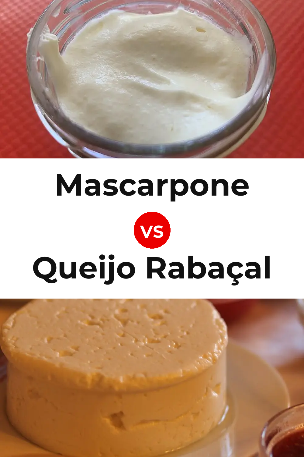Mascarpone Cheese vs Queijo Rabaçal Pinterest comparison