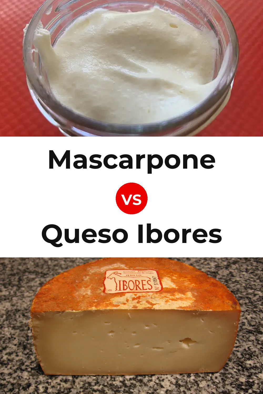 Mascarpone Cheese vs Queso Ibores Pinterest comparison