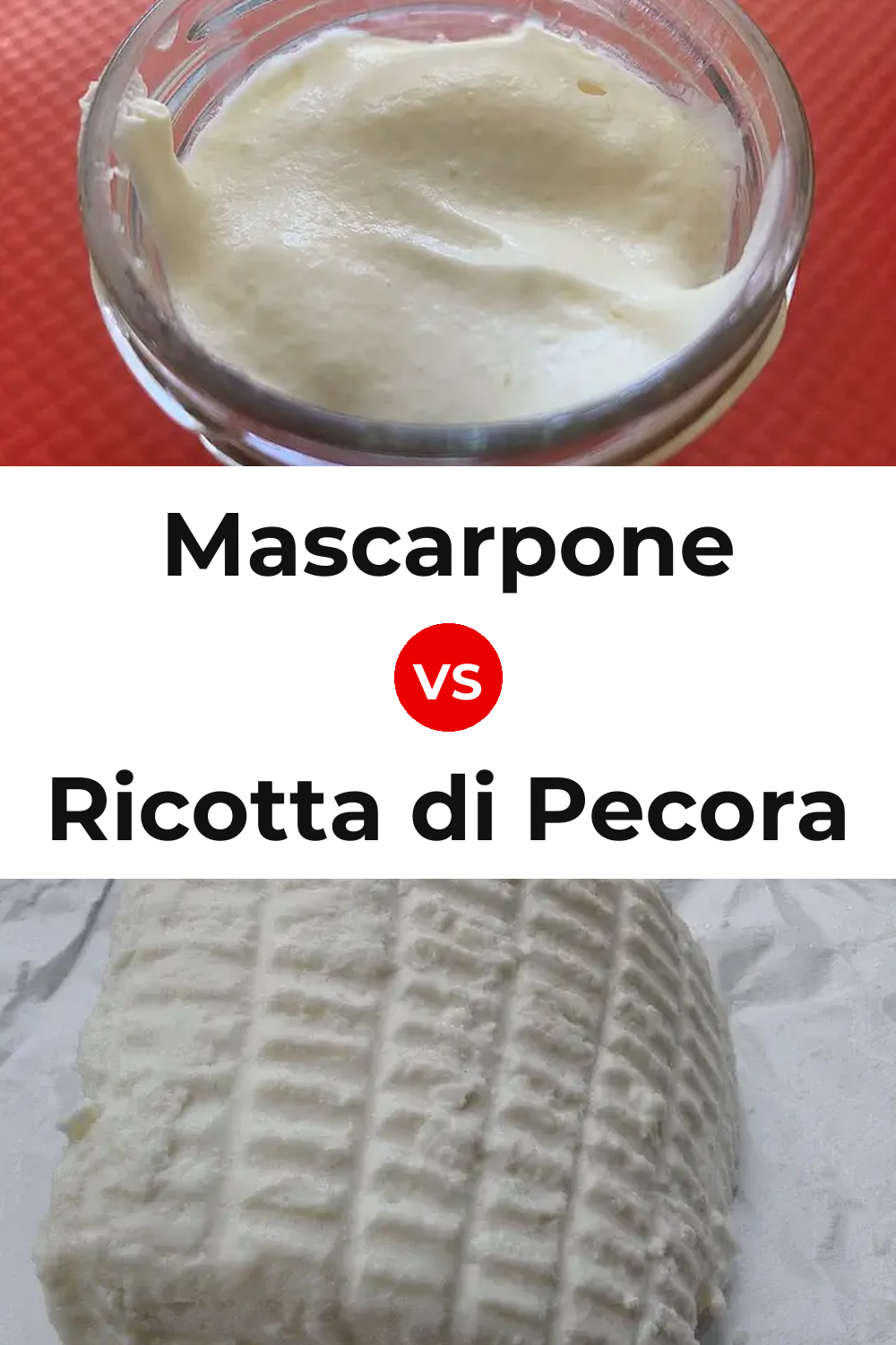 Mascarpone Cheese vs Ricotta di Pecora Cheese Pinterest comparison