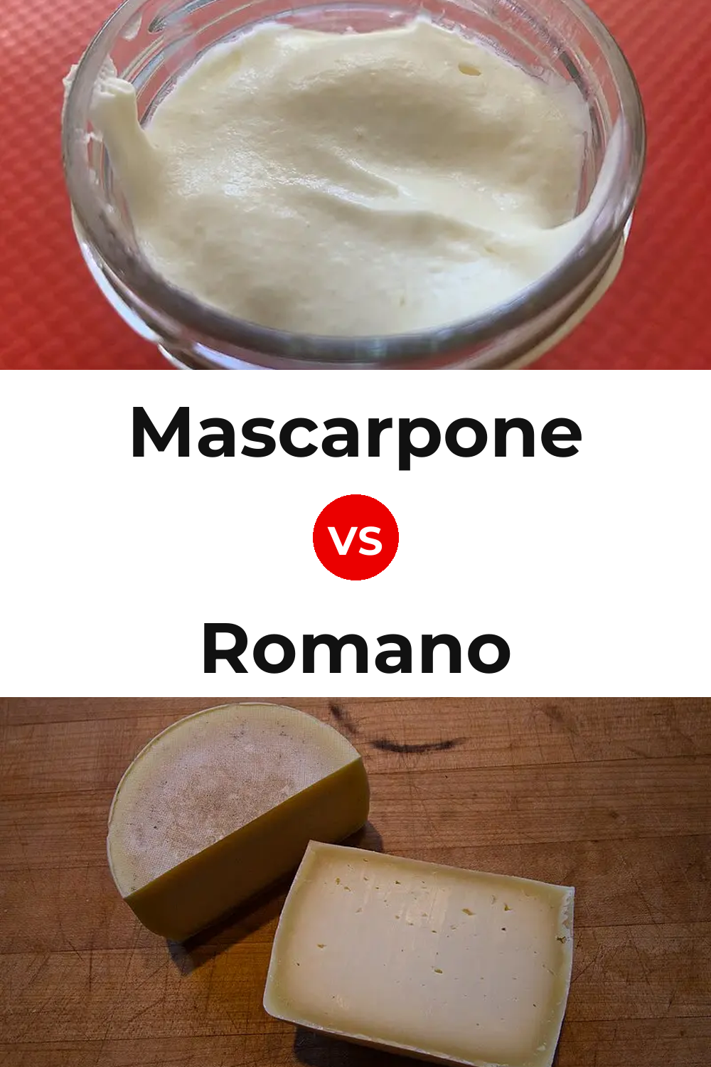 Mascarpone Cheese vs Romano Cheese Pinterest comparison
