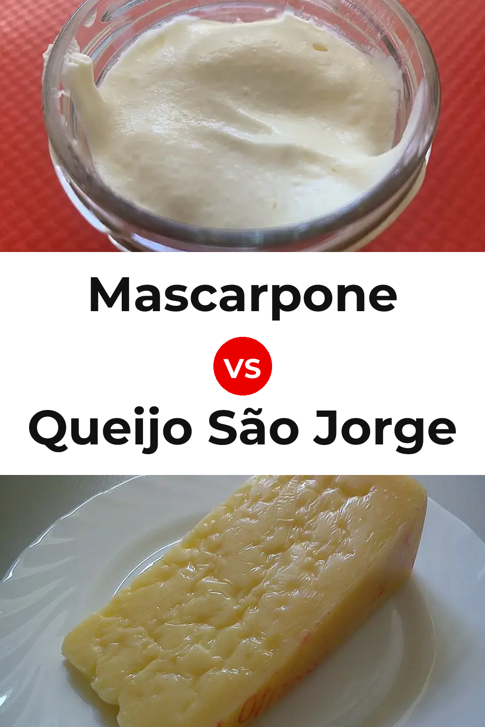 Mascarpone Cheese vs Queijo São Jorge Pinterest comparison