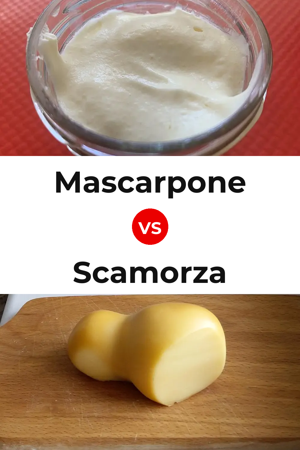 Mascarpone Cheese vs Scamorza Cheese Pinterest comparison