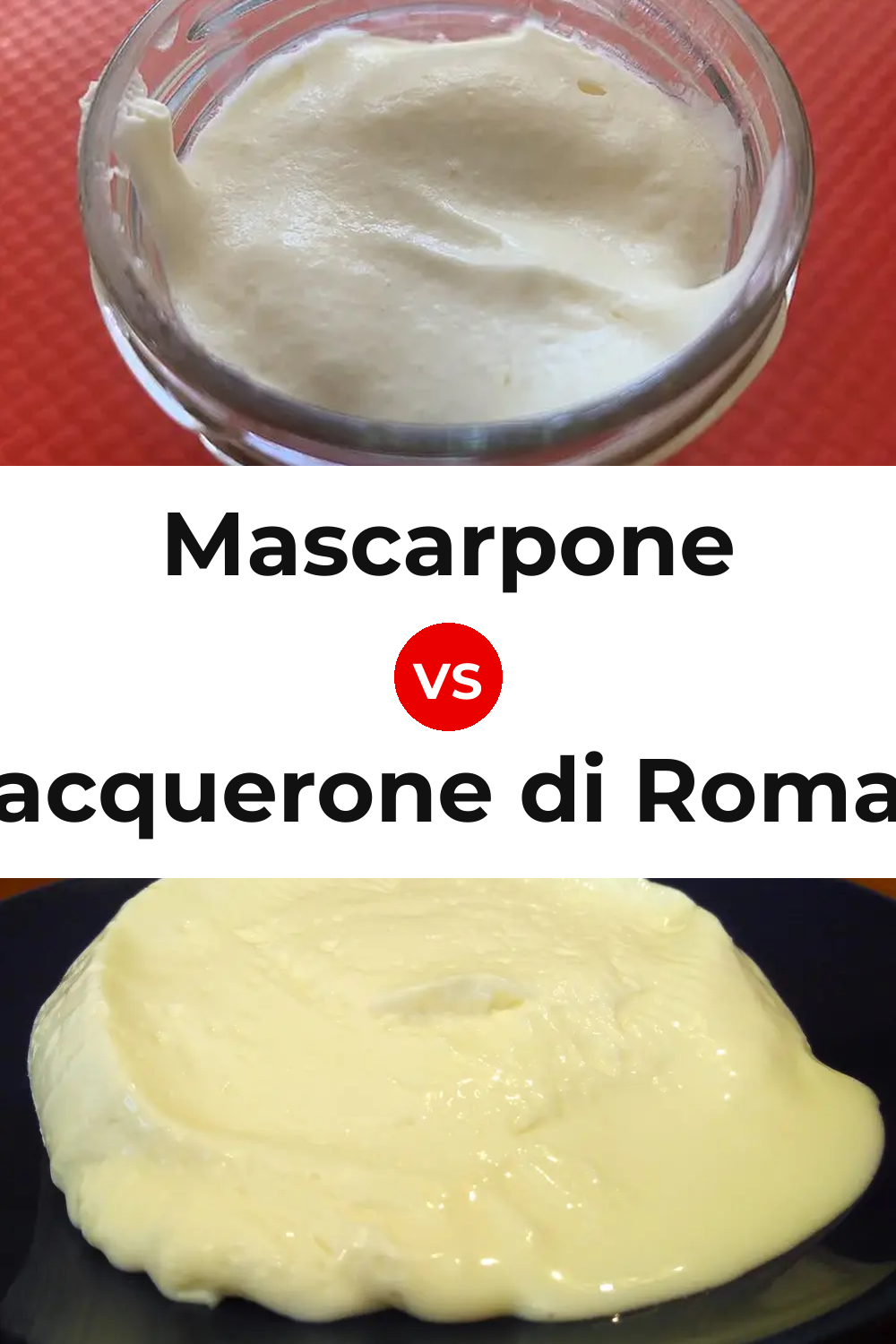 Mascarpone Cheese vs Squacquerone di Romagna Cheese Pinterest comparison