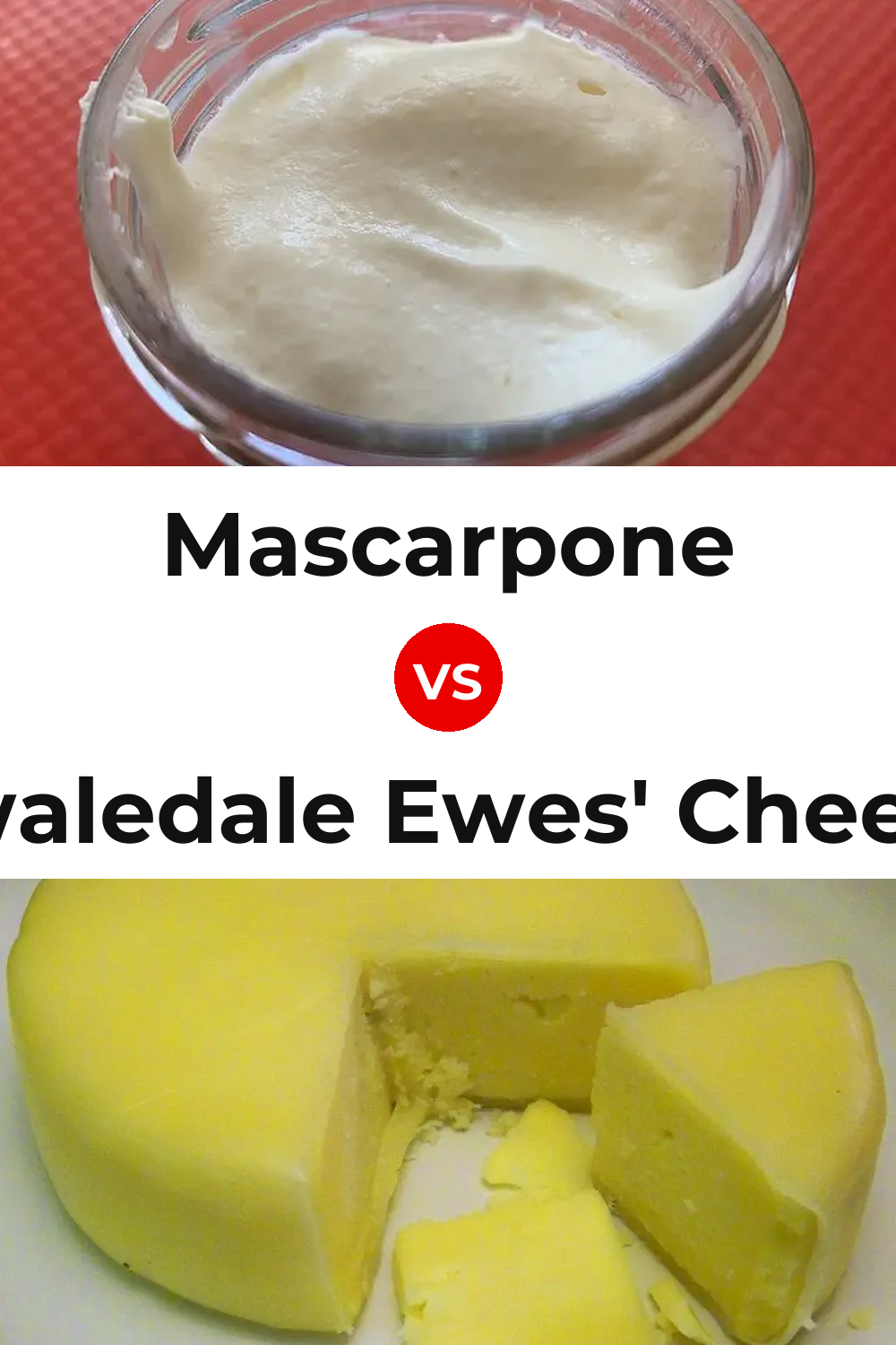 Mascarpone Cheese vs Swaledale Ewes' Cheese Pinterest comparison