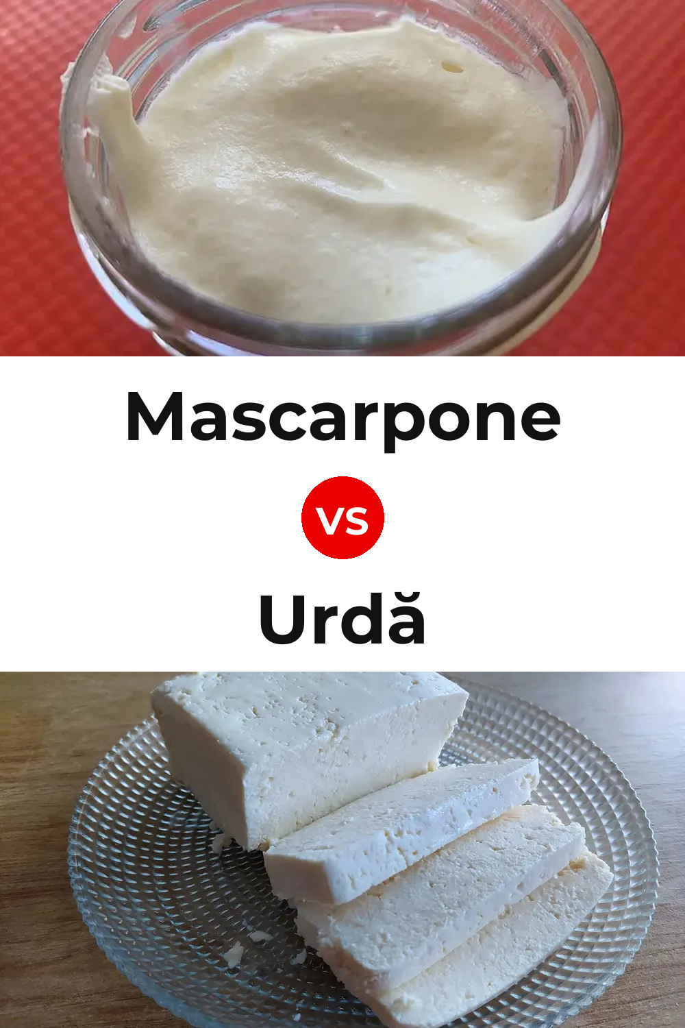 Mascarpone Cheese vs Urdă Cheese Pinterest comparison