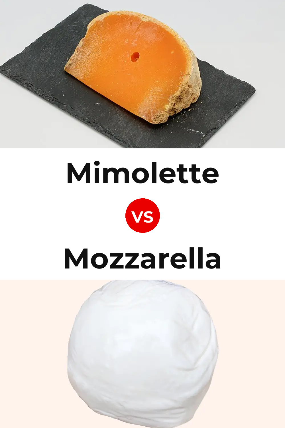 Mimolette Cheese vs Mozzarella Cheese Pinterest comparison