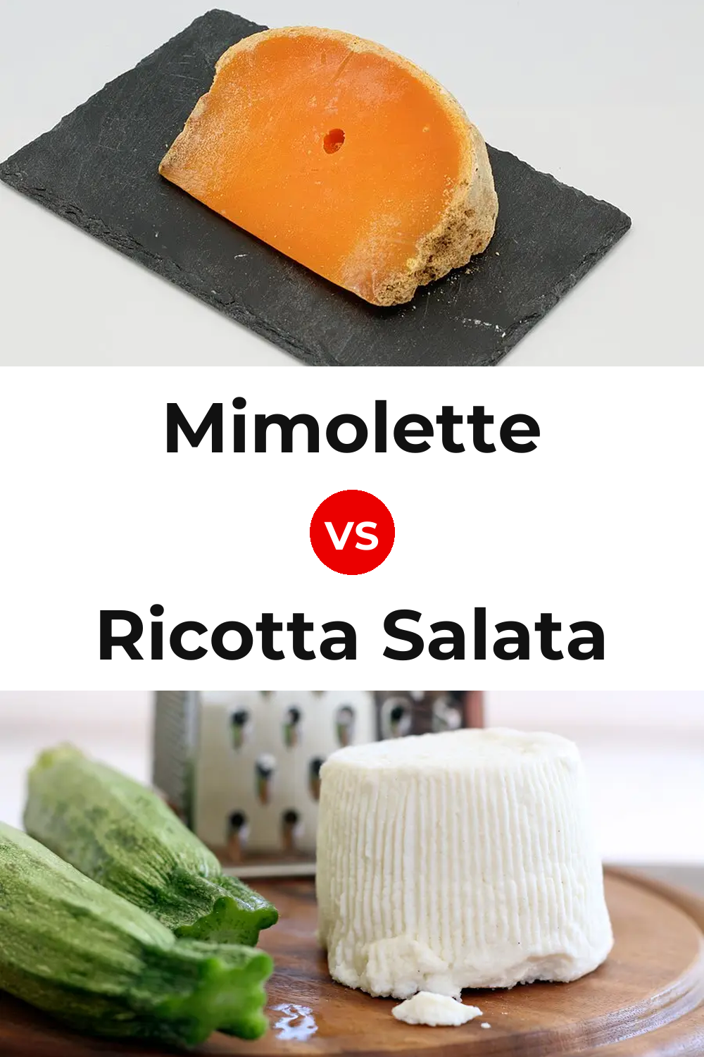 Mimolette Cheese vs Ricotta Salata Cheese Pinterest comparison