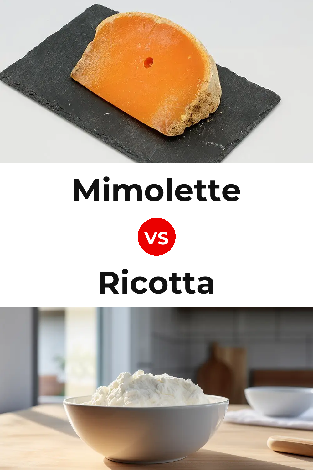 Mimolette Cheese vs Ricotta Cheese Pinterest comparison