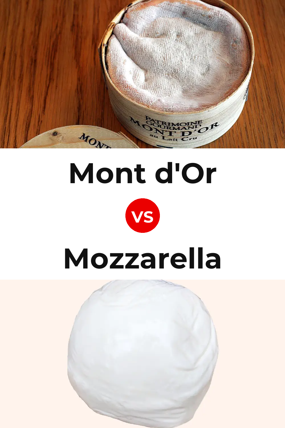 Mont d'Or Cheese vs Mozzarella Cheese Pinterest comparison
