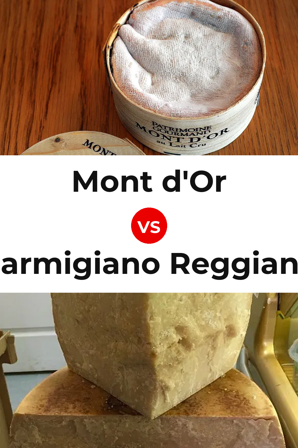 Mont d'Or Cheese vs Parmigiano Reggiano Cheese Pinterest comparison