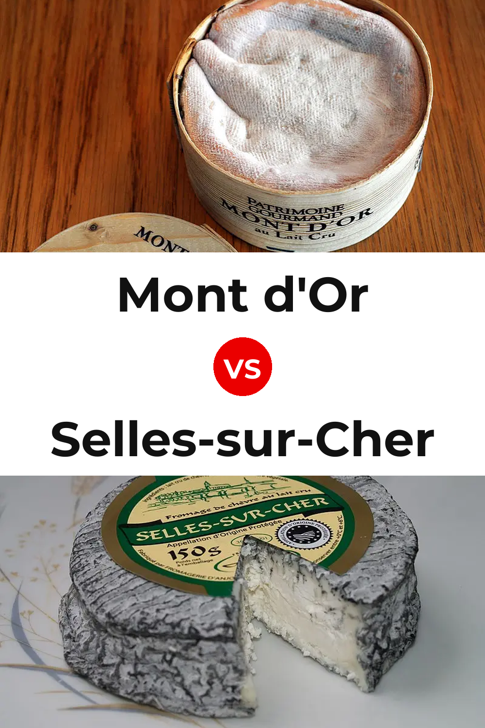 Mont d'Or Cheese vs Selles-sur-Cher Cheese Pinterest comparison