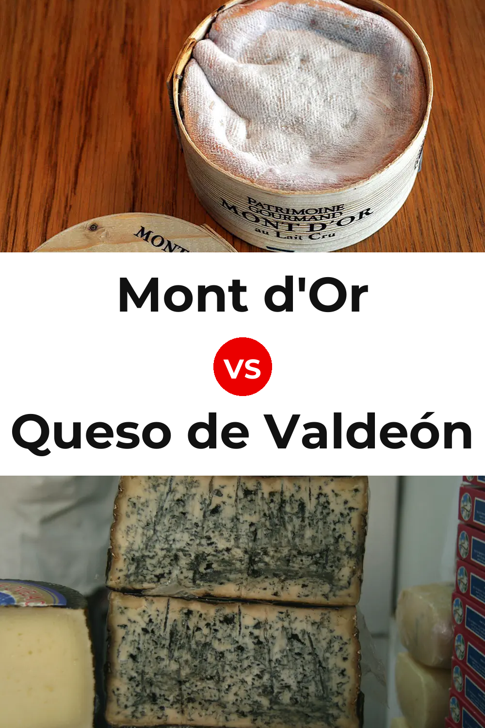 Mont d'Or Cheese vs Queso de Valdeón Pinterest comparison