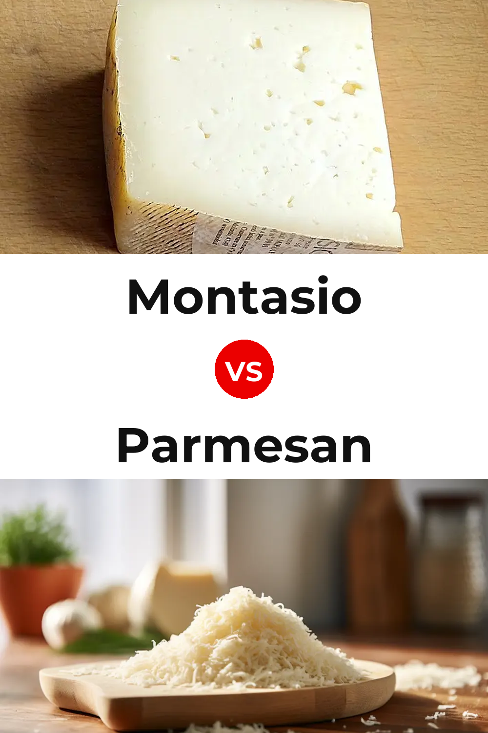 Montasio Cheese vs Parmesan Cheese Pinterest comparison