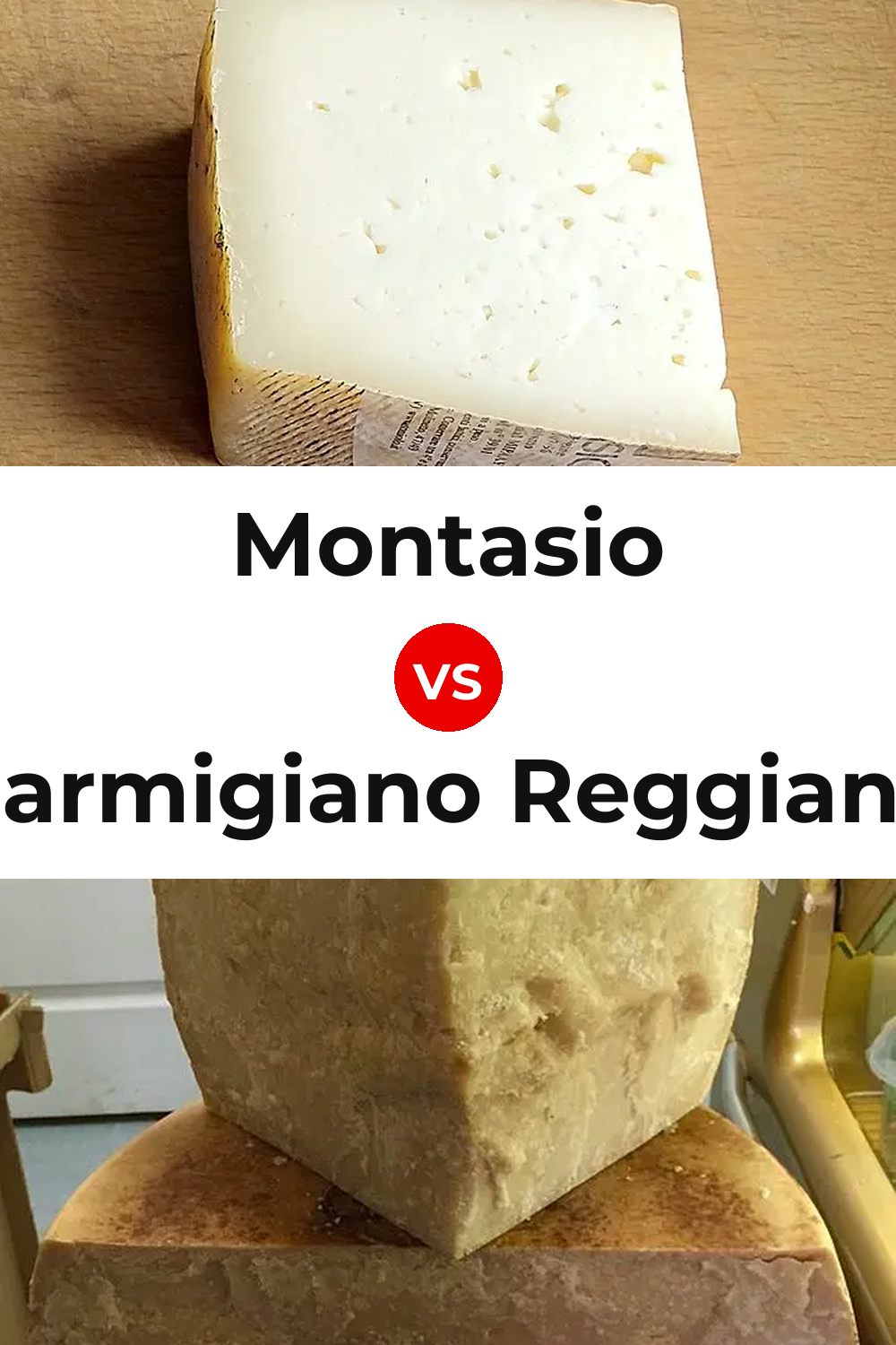 Montasio Cheese vs Parmigiano Reggiano Cheese Pinterest comparison