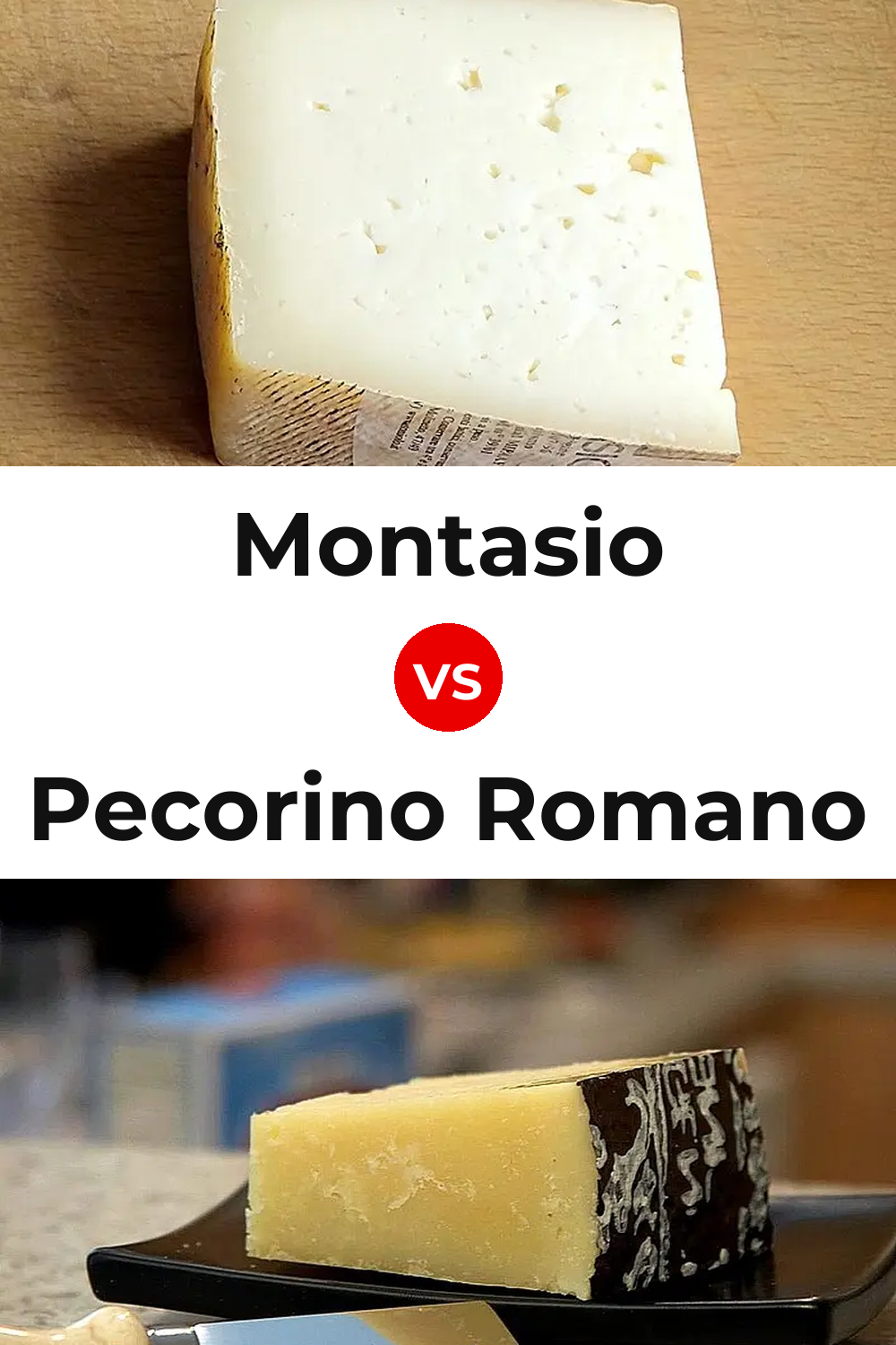 Montasio Cheese vs Pecorino Romano Cheese Pinterest comparison