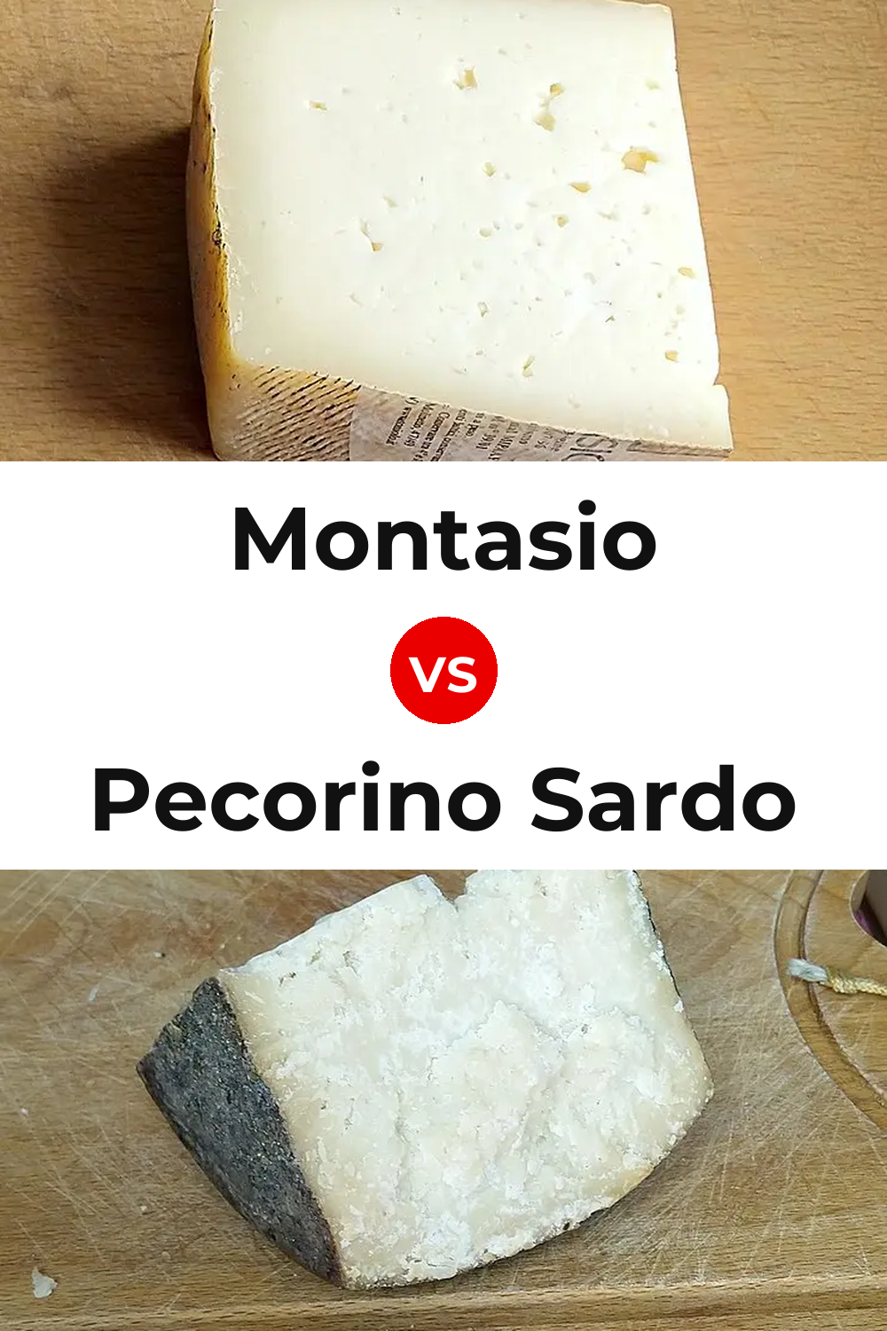 Montasio Cheese vs Pecorino Sardo Cheese Pinterest comparison