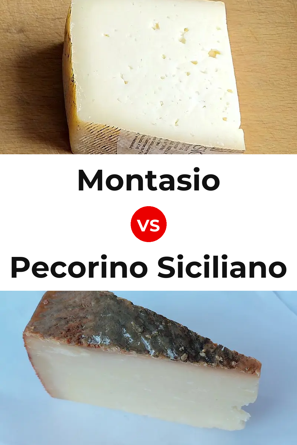 Montasio Cheese vs Pecorino Siciliano Cheese Pinterest comparison