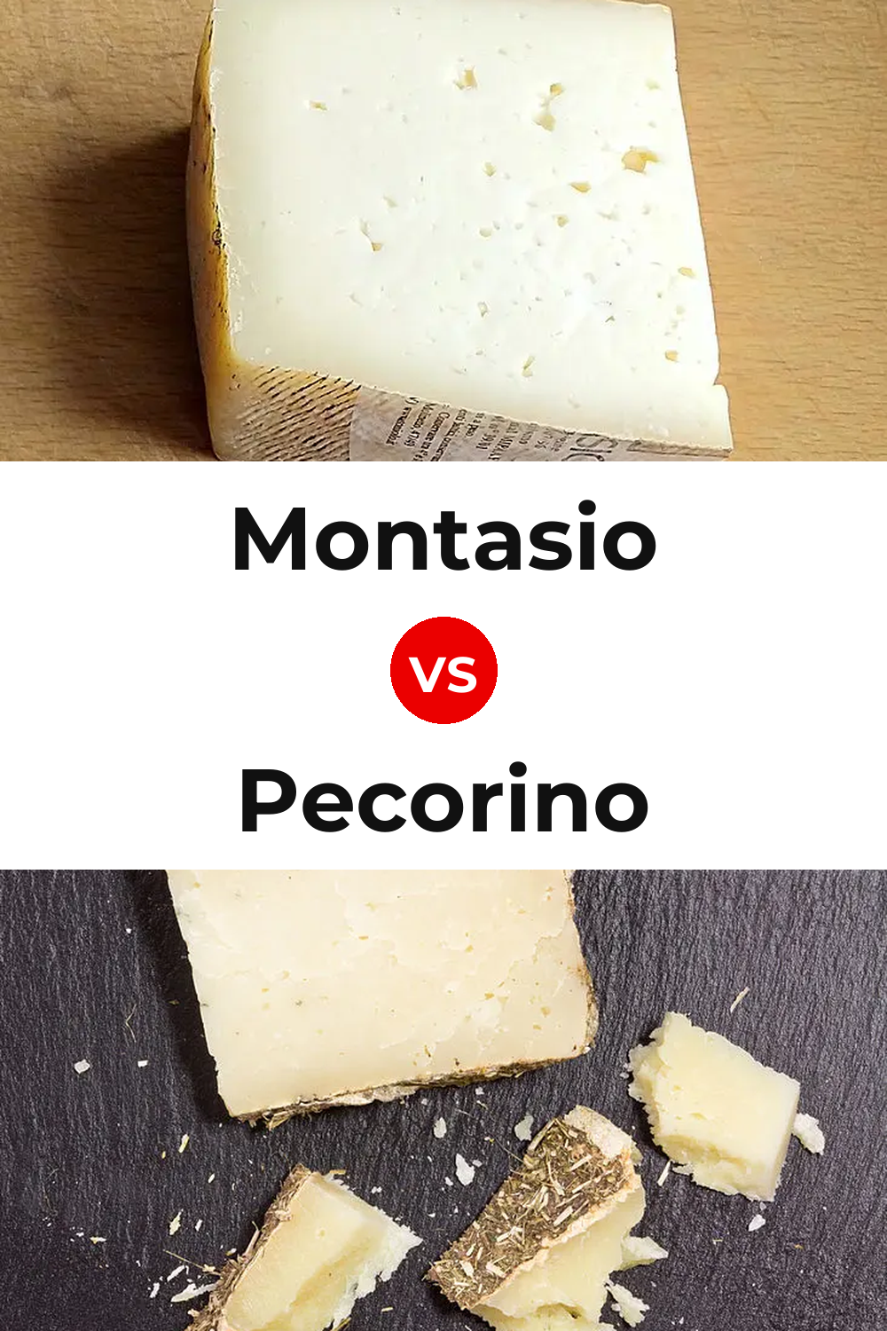 Montasio Cheese vs Pecorino Cheese Pinterest comparison