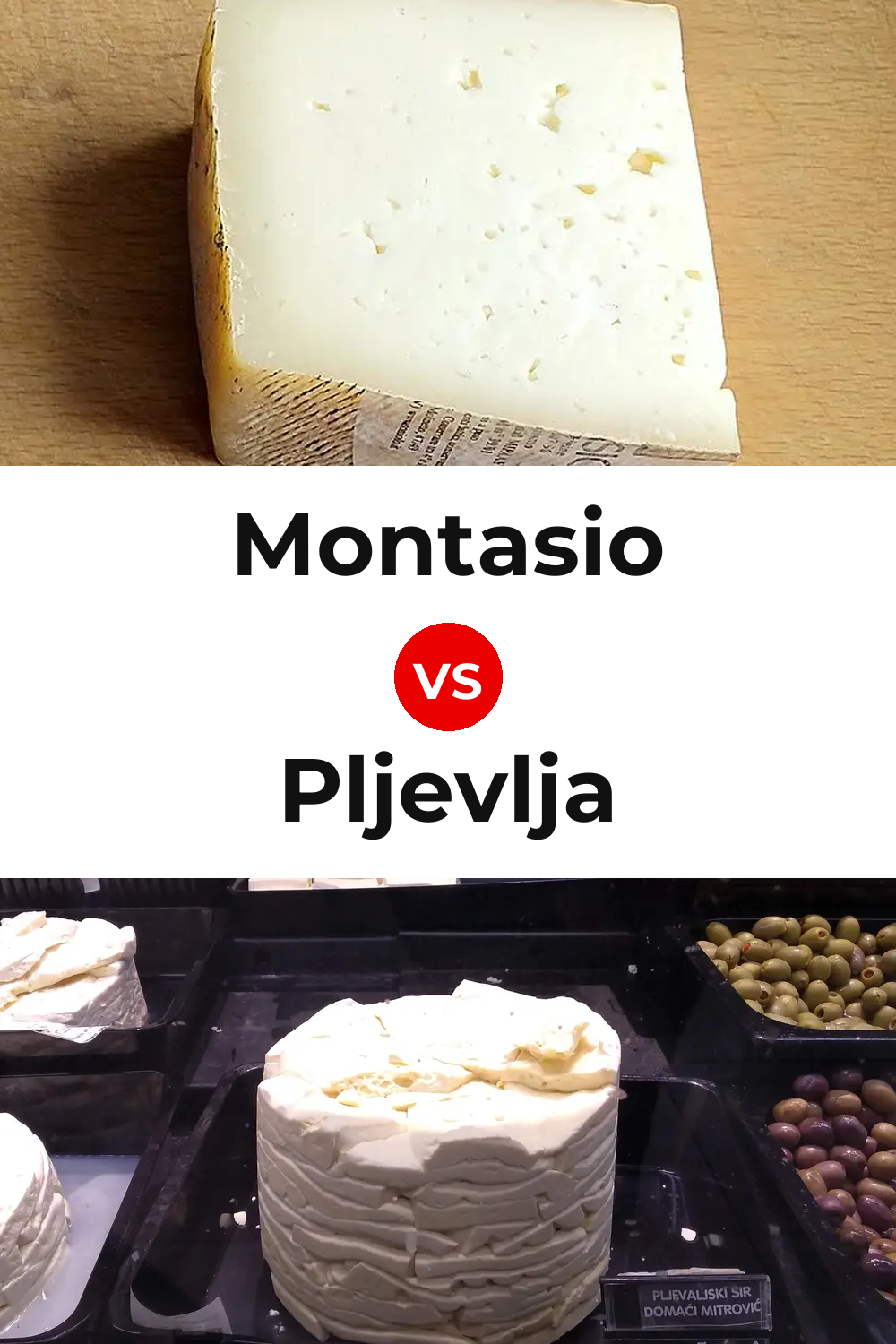 Montasio Cheese vs Pljevlja Cheese Pinterest comparison