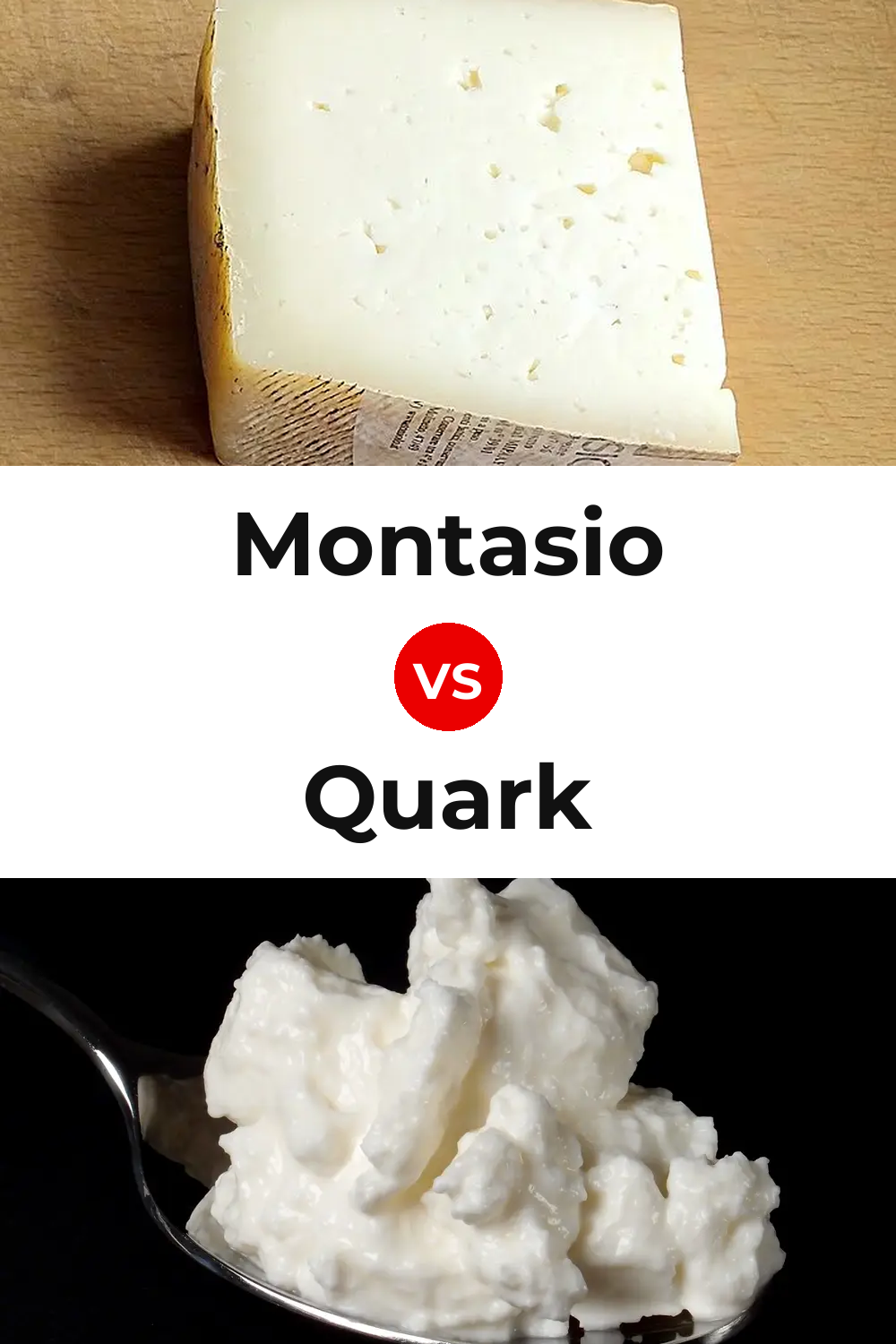 Montasio Cheese vs Quark Cheese Pinterest comparison