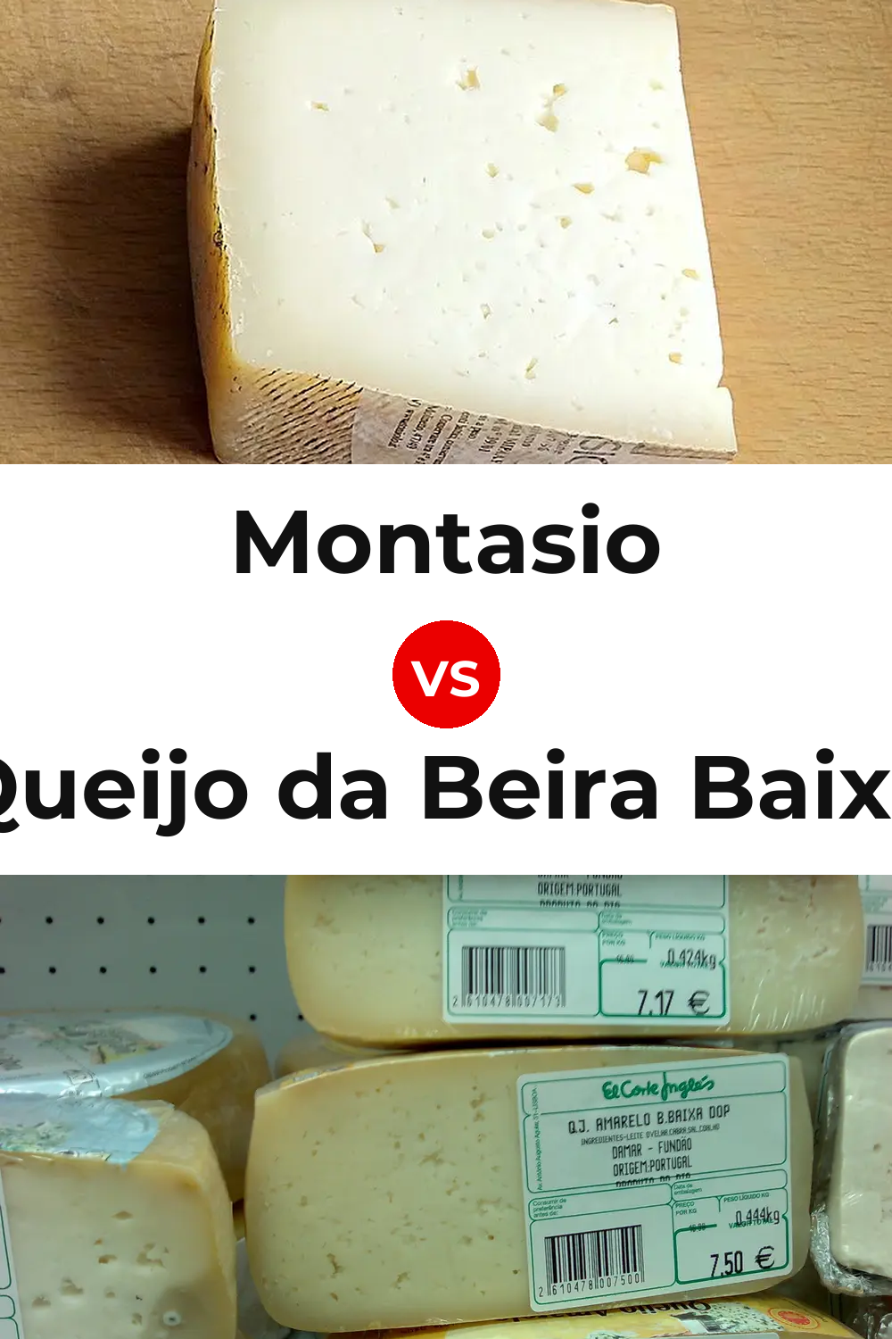 Montasio Cheese vs Queijo da Beira Baixa Pinterest comparison