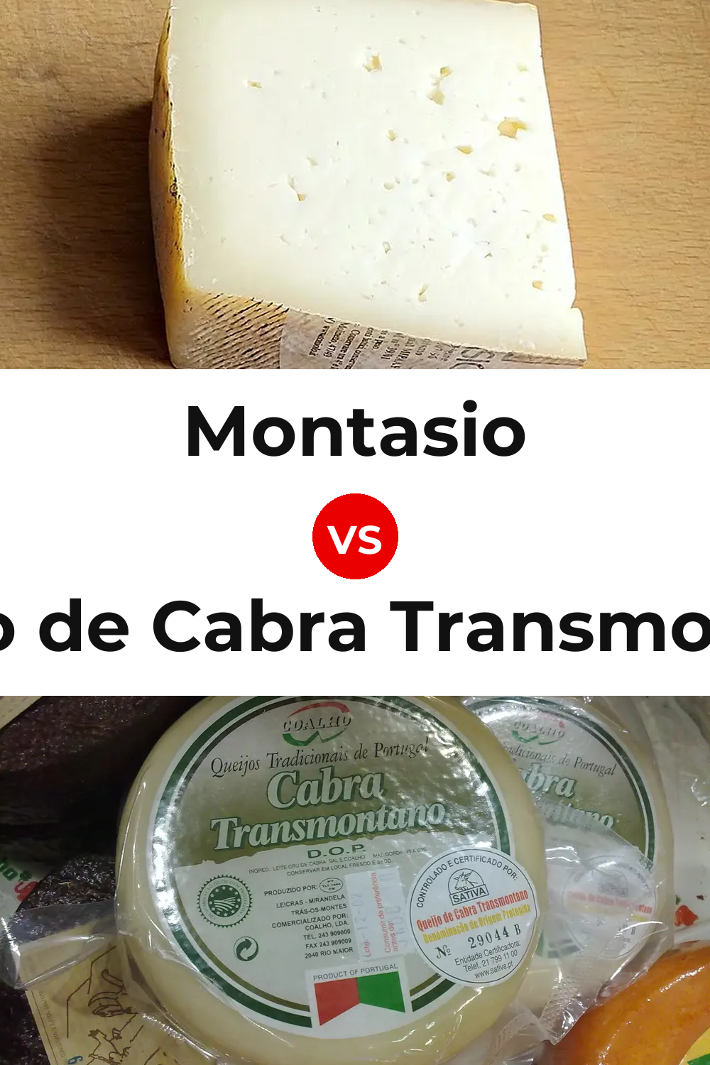 Montasio Cheese vs Queijo de Cabra Transmontano Pinterest comparison